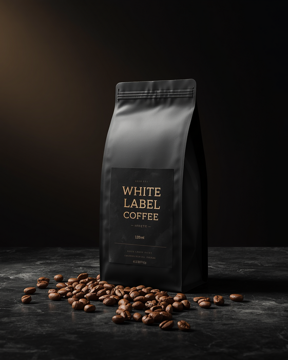 Black Custom Coffee Bag with Valve
