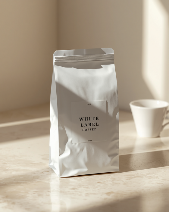 White Custom Coffee Bag with Valve